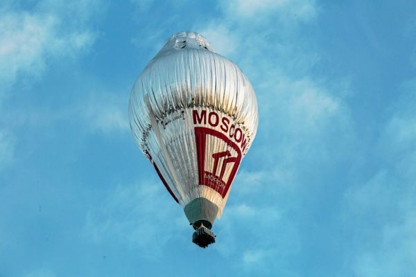 The balloon of Russian adventurer Fedor Konyukhov is seen after lift off (Oscar Konyukhov/ Reuters)