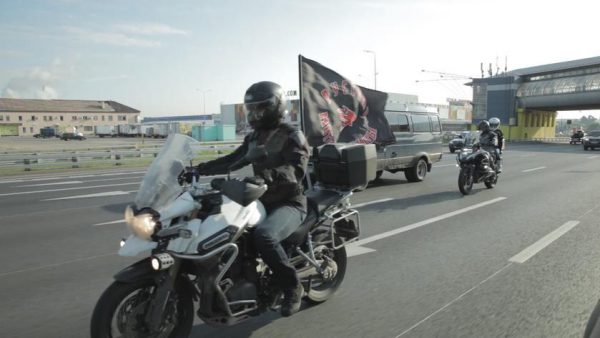 Orthodox believers held a motocross around Moscow with Icon of St. George