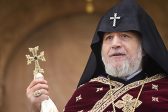 His Holiness Patriarch Kirill greets the Head of Armenian Apostolic Church with his 65th birthday