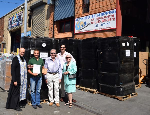 Orthodox believers of New York send a container with humanitarian aid to Donbass