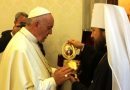 Metropolitan Hilarion of Volokolamsk meets with Pope Francis of Rome