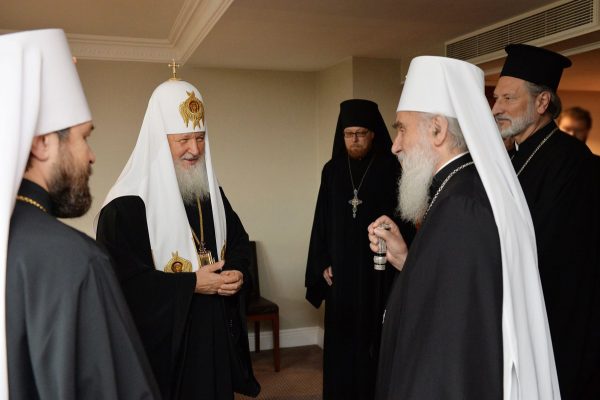 Patriarch Kirill meets with Patriarch Irenaeus of Serbia in London