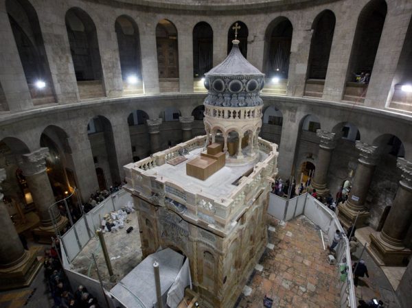 Restoration work completed on site of Jesus’s tomb in Jerusalem