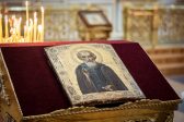 On commemoration day of St. Sergius of Radonezh Metropolitan Hilarion celebrates Divine Liturgy in St. Sergius Monastery’s church of the Holy Spirit