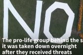 Under Threats, Irish Pro-Lifers Remove Giant Sign Opposing Referendum