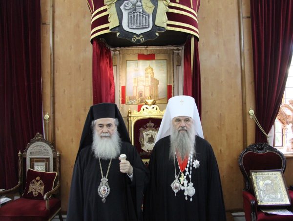 Chancellor of the Moscow Patriarchate Meets with Primate of the Orthodox Church of Jerusalem