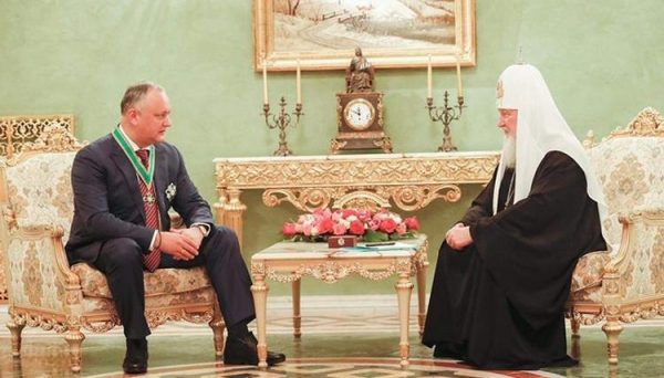 His Holiness Patriarch Kirill Meets with President of Moldova Igor Dodon