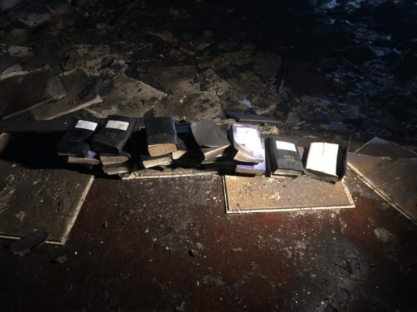 Firefighters Praise God After Not 1 Bible is Burned in Fire that Destroyed Church