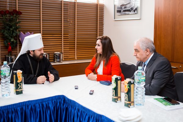 Metropolitan Hilarion Meets with a Representative of the Syrian Parliament