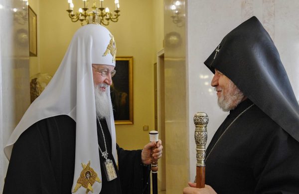 Primate of the Russian Orthodox Church Meets with the Supreme Patriarch and Catholicos of All Armenians