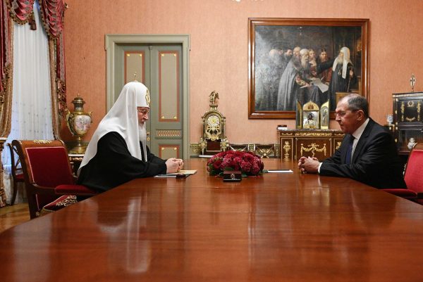 Patriarch Kirill meets with Russian Foreign Minister Sergey Lavrov