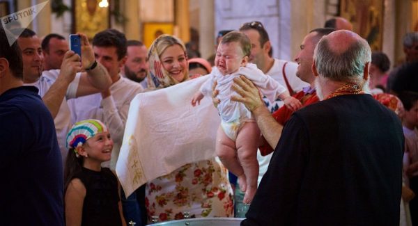 Another 777 Infants Baptized by Patriarch Ilia of Georgia