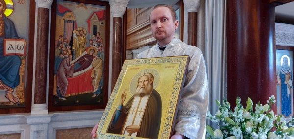 Icon of Venerable Serafim of Sarov Gifted to the Dormition Cathedral in London