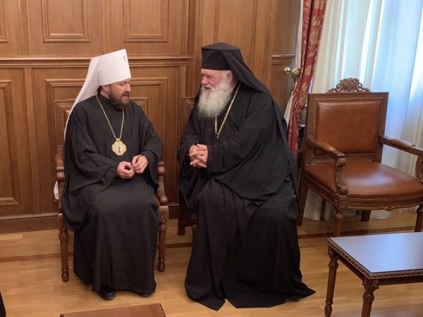 Metropolitan Hilarion Meets with Primate of Greek Orthodox Church