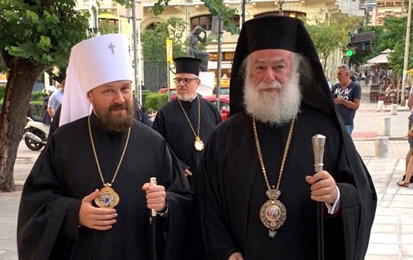 Metropolitan Hilarion of Volokolamsk Meets with Patriarch Theodoros of Alexandria and All Africa