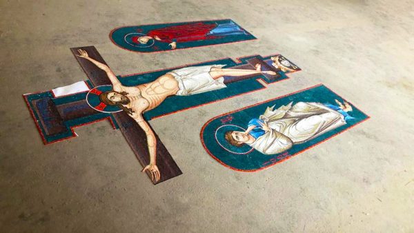 Five-Metre Mosaic Cross Ready to be Applied on National Cathedral’s Iconostasis