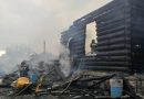 Church of the 19th Century Nearly Burned Down in a Fire in Kurgan Monastery