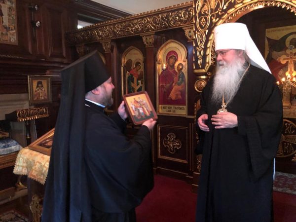 Acting Administrator of the Patriarchate Parishes in America Meets with Metropolitan Tikhon