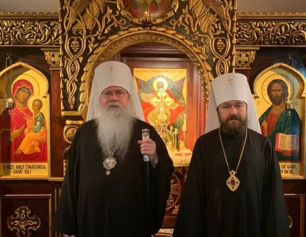 Metropolitan Tikhon hosts Metropolitan Hilarion of Volokolamsk at OCA Chancery