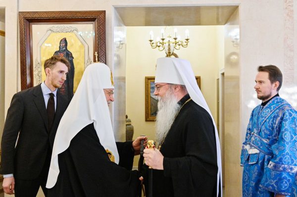 Patriarch Kirill Meets with His Beatitude Metropolitan Tikhon