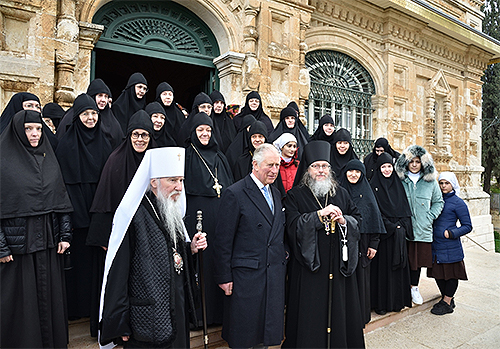 Prince Charles visits the Russian Convent of St Mary Magdalene, Equal-to-the-Apostles in Gethsemane