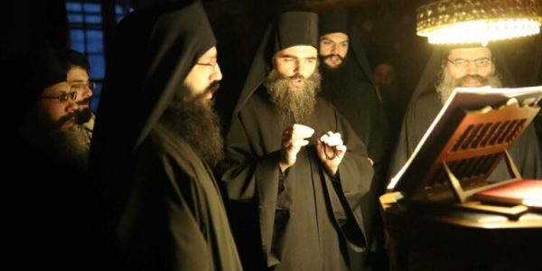 Monks on Mount Athos Pray to the Most Holy Theotokos and Saint Charalambos to End the Pandemic