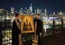 Clergy Drive through New York in Car Procession with the Cross