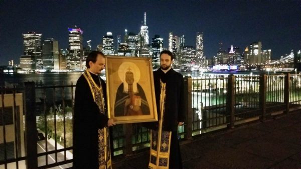 Clergy Drive through New York in Car Procession with the Cross