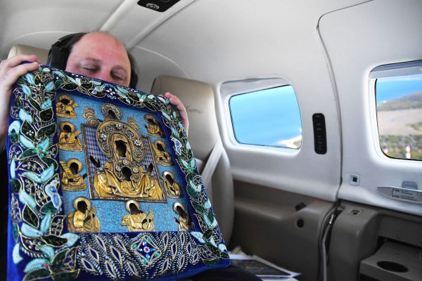 Aerial Procession of the Kursk-Root Icon of the Mother of God Circles the New York Area