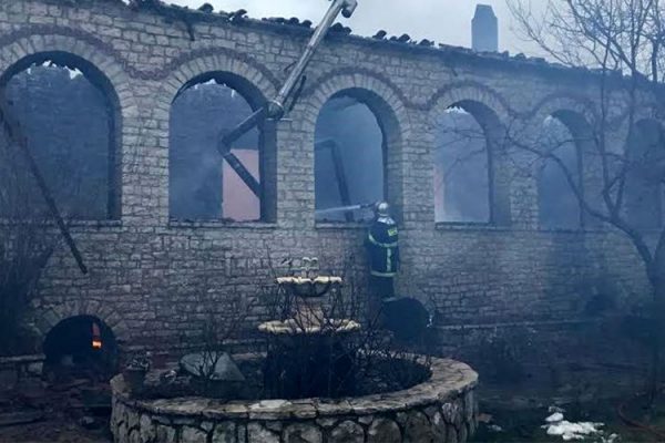 Fire Destroys Historic Byzantine Convent in Central Greece