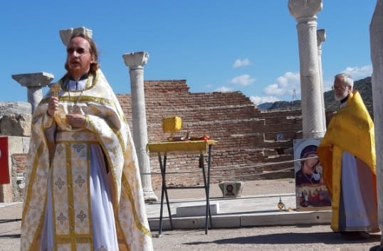 Divine Liturgy Held at Burial Place of St. John the Theologian near Ephesus