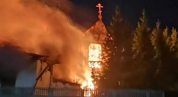 Fire Destroys Main Building with the Church of St. Peter Convent in Pavlodar