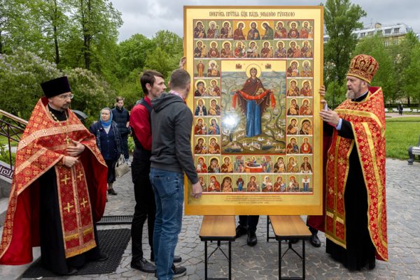 Unique Icon with Over 50 Images of the Mother of God Created for a Parish in St. Petersburg