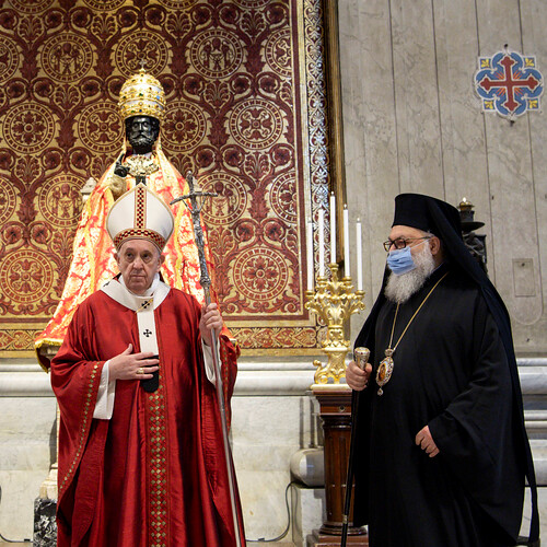 Patriarch John X Meets Pope Francis