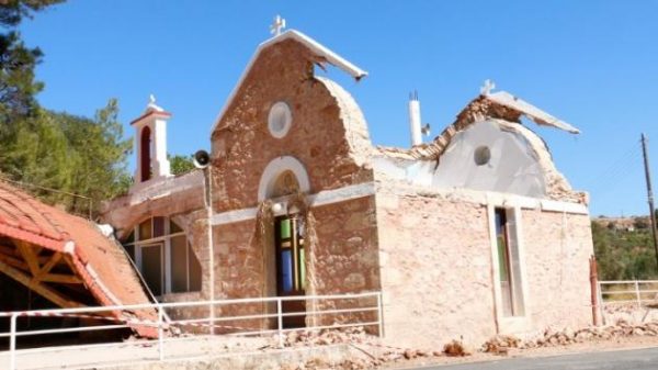 Crete Earthquake Crushes the Church of the Holy Prophet Elijah