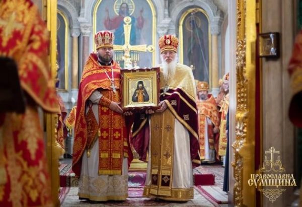 Metropolitan Onuphry Officiates the Rite of Glorification of Martyr Aristarchus (Sitalo)