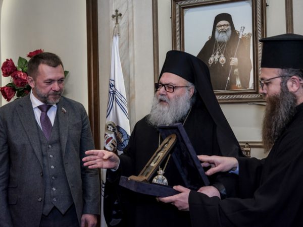 Primate of the Orthodox Church of Antioch meets with a delegation of the Russian Parliament members