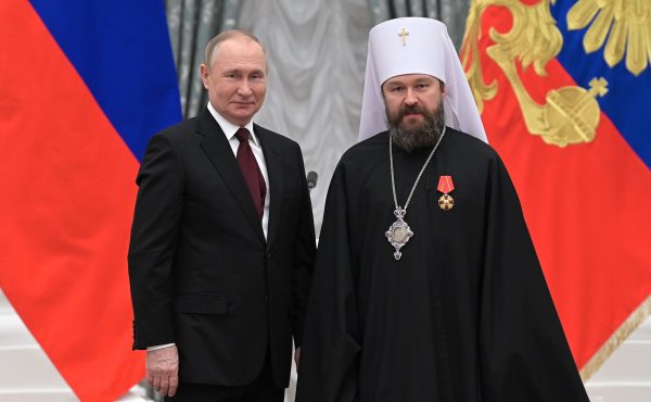 Russian President presents Metropolitan Hilarion with the Order of Alexander Nevsky