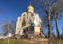 A youth choir sings at a hierarchical divine service at St. Vladimir Memorial Church