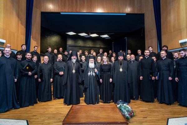 His Beatitude Patriarch Theophilos III and bishops of the Russian Church Abroad attend a concert marking the 150th anniversary of the birth of Sergei Rachmaninoff in Jerusalem
