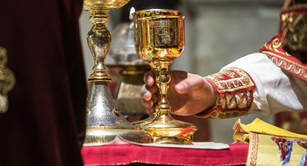 Orthodox Liturgy Held in Ancient French Church