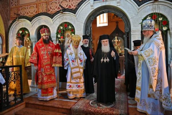 His Beatitude Patriarch Theophilos III of Jerusalem and All Palestine visits Russian Gethsemane